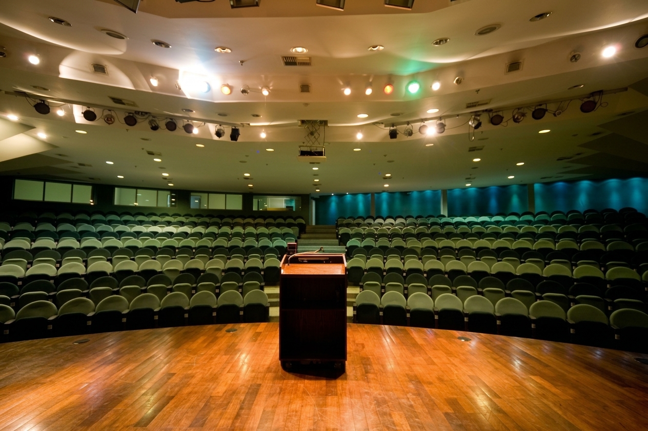 Anfiteatro principal, visão do palco